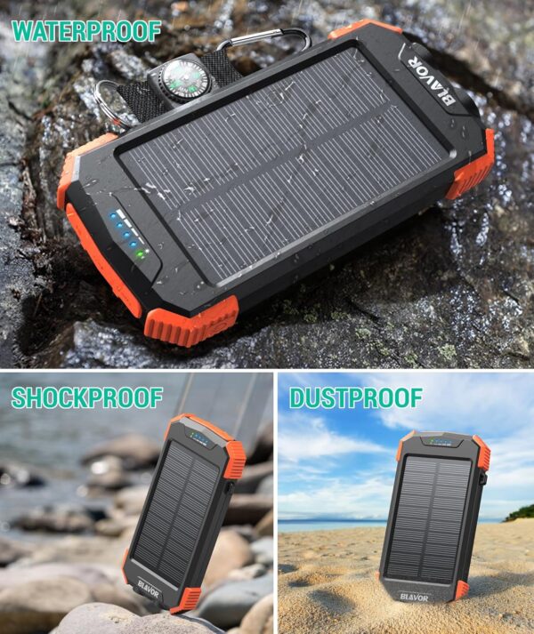 BLAVOR 10000mAh Solar Power Bank