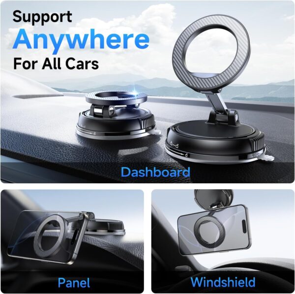 Car Phone Holder for MagSafe – Strong Magnetic & Suction Power for a Stable Drive! - Image 2