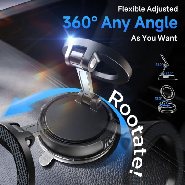Car Phone Holder for MagSafe – Strong Magnetic & Suction Power for a Stable Drive! - Image 3